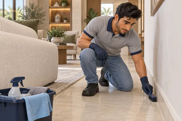 3D service illustration: Home Deep Cleaning