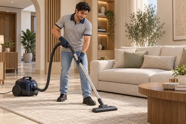 3D service illustration: Regular / Quick Home Cleaning