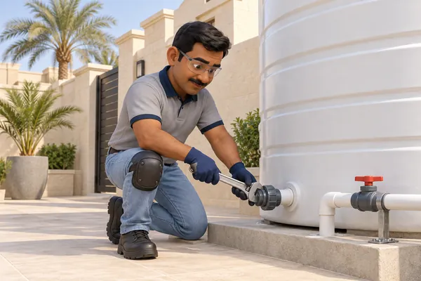 3D service illustration: Water-Tank Repairs